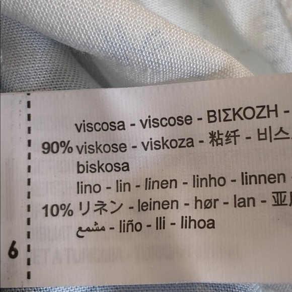 NWT. Zara White/Blue Floral Print Lingerie Style Midi Dress. Size L. - Picture 9 of 10